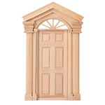 1:12 Doll House DIY Mini Door, Wooden Steepletop Window Sun Door for Dolls Dollhouse Furniture Accessories for Over 3 Years Kids