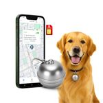 FETACA Smart Pet Bell Shape GPS Tracker with Collar for Dogs & Adult Cats | Real-Time Live Location Tracking, Geo-Fence Alerts, Low Battery Alert with Free 6 Months 4G Data & App (Silver)