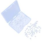 VIPbuy 500 Pieces Clear Earring Backs Secure Rubber Earring Stoppers with Storage Box for Fish Hook Earrings Studs