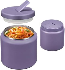 BOSEDSANG 26oz Soup Thermo for Hot Food Kids with Buckle Lid Insulated Vacuum Food Jar Wide Mouth Leakproof Stainless Steel Lunch Container (Purple)