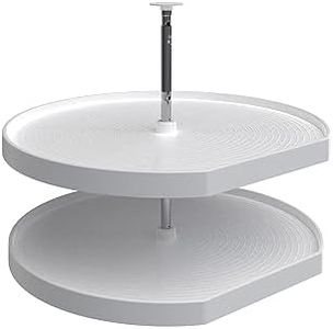 Rev-A-Shelf Polymer D-Shape 2-Shelf Lazy Susan for Corner Base Cabinets