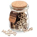 Hugs In A Jar Present Hugs Wooden Cutouts Miss You Present For Valentines Day Engagement Birthday Anniversary