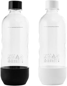 Replacement Bottles for sodastream Fizz, One Touch, Jet, Source, Play, Genesis, Power (2-Pack, Black & White)