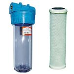 1" BSP Whole House Water Purifier Filter System Kit with Carbon Filter Included