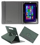 Acm Designer Rotating Leather Flip Case Compatible with Lenovo Ideapad Miix Cover Stand Grey