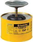 Justrite 10218 Container, Plunger Steel, 2 L