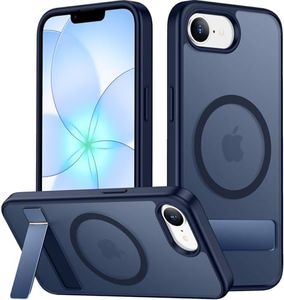 SPIDERCASE Magnetic for iPhone 17e Case for iPhone 16e Case, with [3 Stand Ways] [Military Grade Drop Protection] Invisible Stand Shockproof Slim Case for iPhone 17e/16e 6.1 inch, Blue
