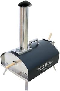 Stainless steel outdoor pizza oven, portable folding camping charcoal barbecue oven, pizza oven 14-inch ceramic oven