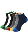 BALENZIA Men Ankle Length Cotton Socks(BL-HCHA-05_BLACK, NAVY, L.GREY, D.GREY, WHITE)