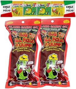 Chamoy Pickles - Pack of 2 Big Tex Dill Pickle in Chamoy Sauce | Includes Chili Lime Seasoning, Pica Limon & Limon 7 | Pepinillos con Chamoy