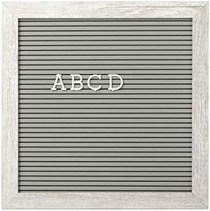 Kate & Milo Letterboard Set, Perfect Message Board for Sharing Back to School Milestones or Baby Announcements, Rustic Nursery, Gray