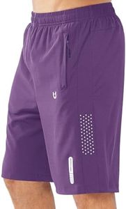NORTHYARD Men's Athletic Running Shorts Quick Dry Workout Shorts 7"/ 5"/ 9" Lightweight Sports Gym Basketball Tennis Hiking Exercise PURPLE-9inch 4XL