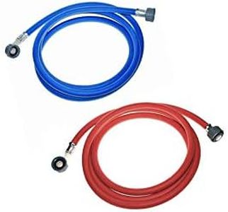 FindASpare Universal Long Washing Machine/Dishwasher Cold & Hot Inlet Fill Pipe Hose 1.5m Red/Blue