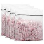 4Pcs Durable Honeycomb Mesh Laundry Bags for Delicates 24 x 24 Inches