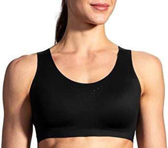 Brooks Dare Crossback Women’s Run Bra for High Impact Running, Workouts and Sports with Maximum Support - Black - 30A/B