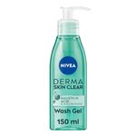 NIVEA Derma Skin Clear Wash Gel (150ml), Deep Cleansing Salicylic Acid Face Wash Enriched with Niacinamide to Cleanse Pores and Remove Impurities, For Blemish-Prone Skin