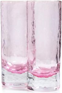 Bull in China Rock Glasses | Set of 2 Hand-Blown Whiskey Glasses | Made in USA | Locally Crafted in Tacoma, Washington | Unique Textured Patterns | Perfect for Whiskey, Bourbon & Cocktails - Cherry