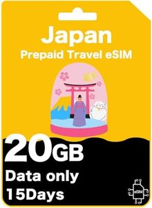 Japan Prepaid Travel eSIM Card - 20GB High Speed Data/Unlimited Data at 256kbps for 15 Days -IIJmio