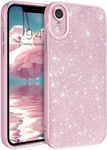 VENINGO iPhone XR Case, Slim Glitter Bling Sparkly Women Girls Girly Soft Shockproof Protective Cute Phone Cases Cover for iPhone XR 6.1 inch,Pink