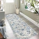 Enyhom Runner Rugs for Hallway, 60 x 180 cm Vintage Boho Floor Carpet Runners Kitchen Area Rugs Non Slip Washable Fluffy Soft Touch Stair Door Mat for Entryway Laundry Room Bedroom Bathroom