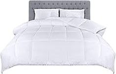 Utopia Bedding Lightweight 4.5 Tog Duvet Double with Corner Tabs, Microfiber Soft Breathable Duvet, Box Stitched Down Alternative Quilt 200x200 cm (White)