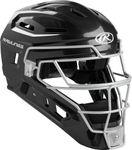 Rawlings | RENEGADE 2.0 Catcher's Helmet | Baseball | Junior (6 1/2" - 7") | Black/Silver