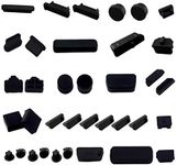 LAMPVPATH 36 PCS Anti-dust Plugs Computer Port Dust Plugs, 19 Types of Computer Laptop Port Dust Covers Stoppers for Computer PC Laptop(36 PCS in 19 Types)-DO NOT Fit MacBook