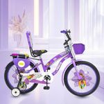 VESCO Super Girl 20T Kids Cycle for Girls | Kids Bike with Training Wheels & EVA Tyres | BMX Bicycle | Rigid Fork | 12 Inch Frame | Ideal for 5–8 Years (Purple)