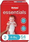 Huggies Essentials Nappies Size 2 (4-8kg) 54 Count