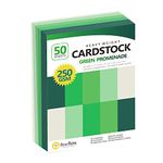 Green Colored Cardstock Thick Paper 50 Sheets, 8.5" x 11" Heavyweight 92lb Cover Card Stock for Crafts and DIY Cards Making