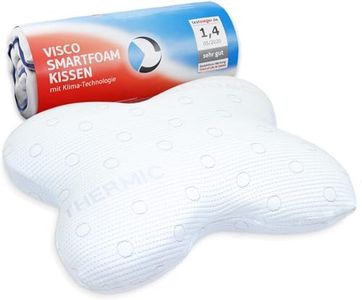 Oreiller à Mémoire de Forme ACAMAR | Coussin Cervical Ergonomique Orthopédique | Mousse Viscoélastique | Idéal pour Dormir sur Le Côté ou Moitié Côté-Ventre | Taie avec Thermorégulation | 55x47x12cm