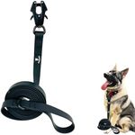 Heavy Duty Silicone Dog Leash - Quick Release Locking Clasp - Waterproof PVC Rubber Coated Nylon Tactical Leash - Medium & Large Dogs, Strong Reliable for Training, Outdoor Adventures Or Daily Walks