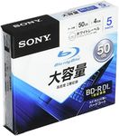 Sony Blu-ray Recordable Disc for PC Data | BD-R 50GB 4x Ink-jet Printable 5 Pack | 5BNR2DCPS4 (Japanese Import) by Sony