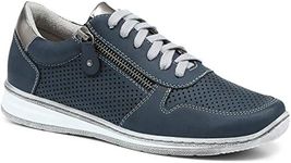 Pavers Women's Breathable Lace-Up Trainers in Navy - Shoes with Supportive Insole & Metallic Accents - Ladies Sports Footwear - Size UK 6 / EU 39