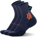 BRISIRA Coolmax Bamboo Viscose Compression Running Socks Quarter Crew Athletic Cushioned Breathable Anti Blister&Sweat&Odor