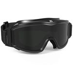 xaegistac Tactical Airsoft Goggles Anti Fog Military Glasses, Ballistic Safety Goggles for Shooting Hunting（Black）