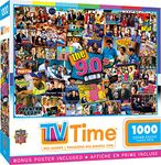 90s TV Shows Puzzle - 1000-Piece Family Fun - Matte Finish, Eco-Friendly - MasterPieces - 19.25"x26.75"