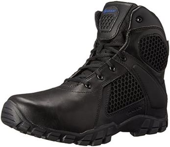 Bates Men's 6 Inch Strike Side Zip Waterproof Tactical Boot, Black, 8 M US