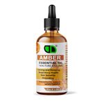 100ml | Amber Essential Oil Blend, 100% Pure & Natural Diffusers, Aromatherapy & Massage Blends | Perfect as a Gift | Vegan, GMO Free