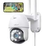 ieGeek 360° Security Camera Outdoor with Color Night Vision, Auto Tracking CCTV Camera Systems,Pan Tilt,1080P WiFi Wireless PTZ Home Wired Camera,Motion Detection,Voice Intercom,Phone/PC Remote Access