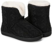 HomeTop Women's Knit Bootie Slipper