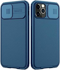 Nillkin Compatible with iPhone 12/12 Pro Case, Upgrate CamShield Case with Slide Camera Cover, Slim Protective Case, Blue