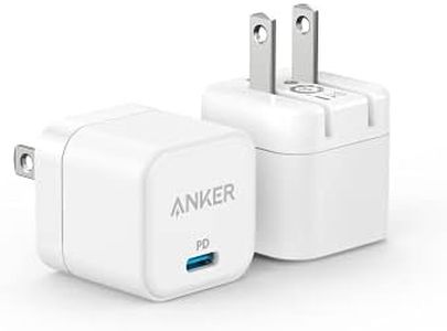 2 Pack Anker USB C Charger with Foldable Plug, 20W USB C Charger Block for iPhone 16/15 and More Series, Galaxy, Pixel, iPad (Cable Not Included)