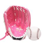 Baseball Glove and Ball, Baseball Mitt, Softball Glove 9.5''-12.5'' for Kids Youth Adult Training and Beginner, Softball Mitt Left Hand Glove, Right Hand Throw…