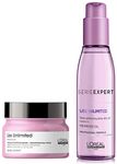 L'OREAL PROFESSIONNEL PARIS Serie Expert Liss Unlimited Blow Dry Serum, 125Ml For Frizz-Free Hair & Serie Expert Liss Unlimited Masque, 250G For Frizz-Free Hair