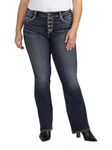 Silver Jeans Co. Women's Suki Mid Rise Curvy Fit Bootcut Jeans, Dark Wash Edb475, 29W x 31L