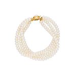 Sri Jagdamba Pearls Dealer 3 String Original Pearl Bracelet for Women and Girls