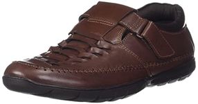 Scholl Men's ABEEKU Brown Flat Sandal-10 Kids UK (8644866)