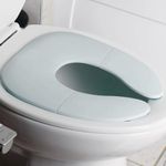 INOVERA Portable Folding Baby Toilet Seat - Kids Potty Training Seats for 0.5 to 5 years Child Toddler - Fits All Western Toilets - Non-Slip Suction Cups - Includes Free Travel Bag (Grey)