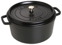 STAUB Cast Iron Roaster/Cocotte, Round, 30 Cm, 8.35 L, Black